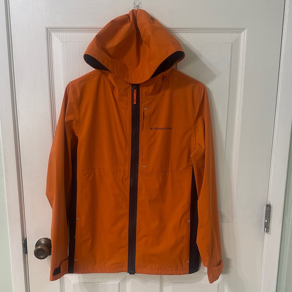 Vineyard Vines Men's Vibrant Orange Raincoat